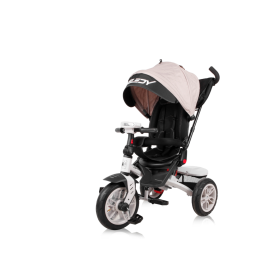 Lorelli - Tricicleta Speedy Suport picioare, Control al directiei, Rotire 360 grade, Scaun reglabil, Bej