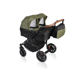Carucior pentru gemeni 3 in 1 MyKids Twin Quick 16 Forest Green