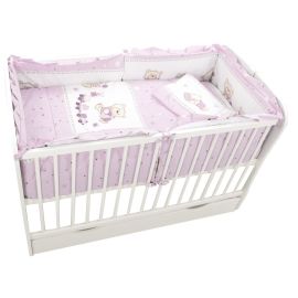 Lenjerie MyKids Teddy Toys Roz M1 4+1 Piese 140x70