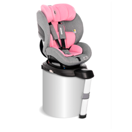 Lorelli - Scaun auto Proxima I-Size , Spatar reglabil, Protectie laterala, Rotire 360 grade, 40-105 cm, 0-18 Kg, cu Isofix, Gri/Roz