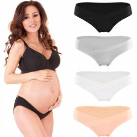 Set 4 bucati chiloti, Qmini, Pentru gravide, Ajustabili, M/L, mix de culori