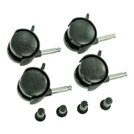 Set 4 roti, Qmini, Compatibile cu patuturile Babyneeds si Qmini, Negru