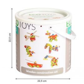 Set blocuri de construit din lemn 120 piese