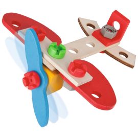 Set constructie din lemn Eichhorn Airplane 18 piese