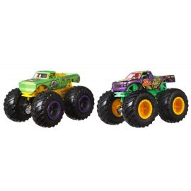 Set Hot Wheels by Mattel Monster Trucks Demolition Doubles A51 Patrol vs Test Subject