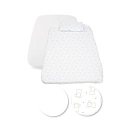 Set lenjerie patut Chicco Next 2 Me Forever, 3 piese, Bear, 0luni+