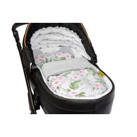 Set perna si pilota pentru landou 2 fete Sensillo VELVET Flori Gri