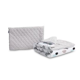 Set plapuma si perna 130x100cm/60x40 cm Sensillo KARO Plus Nori