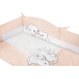 Set protectii laterale si lenjerie pat 3 piese Belisima MAMA & ME Roz