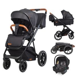 Sistem modular 2in1 Coccolle Nessia Diamond black + Scoica auto Coccolle Knox Anthracite