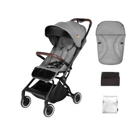 Carucior sport pliabil Skiddou Espoo+ Evening Shadow, ultracompact pentru calatorii, Gri inchis
