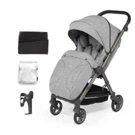 Carucior sport pliabil Skiddou Mell Normandic dream, ultracompact pentru calatorii, Gri deschis