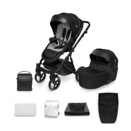 Carucior 2 in 1 Skiddou Oslo+, Onyx, Negru