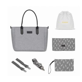 Geanta multifunctionala pentru parinti Skiddou Ingrid, Evening Shadow, Gri-Negru