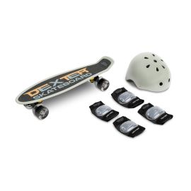 Skateboard cu casca, cotiere si genunchiere Toyz DEXTER Gri