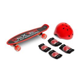 Skateboard cu casca, cotiere si genunchiere Toyz DEXTER Rosu
