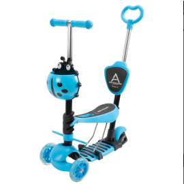 Trotineta Smart Kid 5 IN 1 cu roti luminoase Albastra