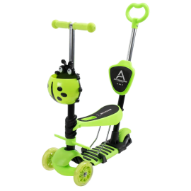 Trotineta Smart Kid 5 IN 1 cu roti luminoase Verde