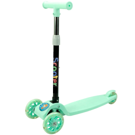 Trotineta reglabila Action One® Balance, cu roti luminoase, Verde