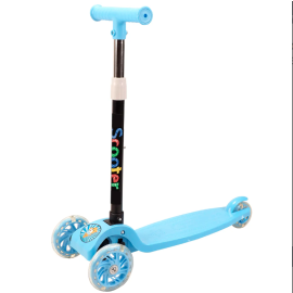 Trotineta reglabila Action One® Balance, cu roti luminoase, Albastru