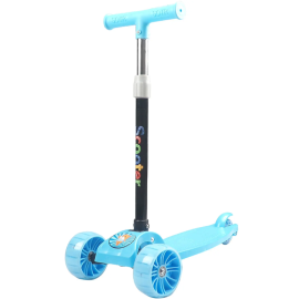 Trotineta copii Action One Balance Big Wheels, roti luminoase si late, albastru