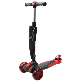 Trotineta Red Arrow cu roti luminoase si late, Action One, rosu