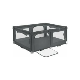 Tarc de joaca copii, Lionelo, Florence Easy Fold, 150 x 180 x 75 cm, Pliere, depliere automata, Include geanta de transport, Din plasa, Cu doua intrari laterale, 0-48 luni, Conform cu EN12227, Gri