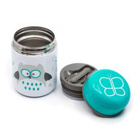 Termos pentru alimente solide, Food, Cu lingurita inclusa, 300 ml, BPA Free, Bbluv, Aqua