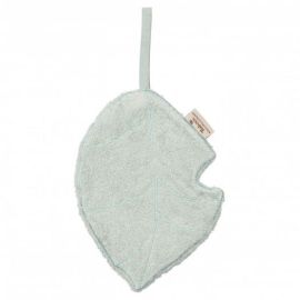 Textil din bambus pentru dentitie cu agatatoare suzeta Frunza Sea Blue