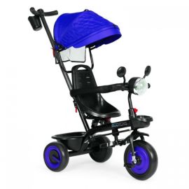 Tricicleta 3 in 1 pentru copii, scaun rotativ 360, roti din spuma EVA, Ecotoys WQL-066-51 - Albastru