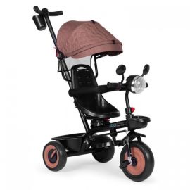 Tricicleta 3 in 1 pentru copii, scaun rotativ 360, roti din spuma EVA, Ecotoys WQL-066-51 - Bej
