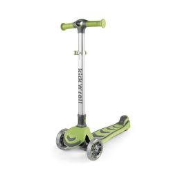 Trotineta pliabila, Cu roti luminoase, Reglabila in inaltime, Kick`n`Roll, 3-12 ani, Green