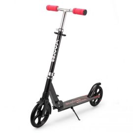 Trotineta urbana ECOTOYS SSWT-2019, cadru usor din aluminiu, roti mari, cu amortizor, picior de sprijin, neagra