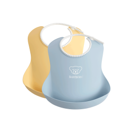 BabyBjorn - Set 2 bavete, Powder Yellow/ Powder Blue