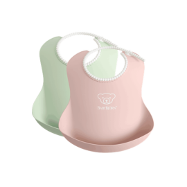 BabyBjorn - Set 2 bavete, Powder Green/Powder Pink