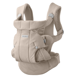 Baby Bjorn - Marsupiu ergonomic Baby Carrier Hold, Sand Gray, tesatura periata
