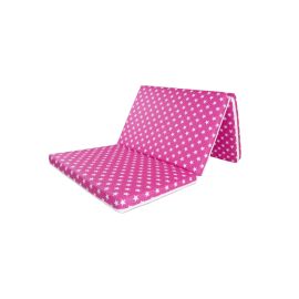 Saltea Pliabila Spuma Poliuretanica 120x60x5 cm - Pink Stars Spuma