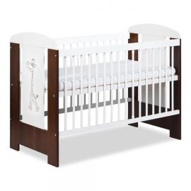 Patut copii din lemn KLUPS SAFARI Little Giraffe Wenge