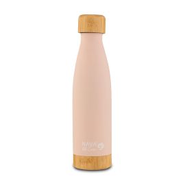 Sticla termoizolanta calatorii bambus Nava 500 ml roz