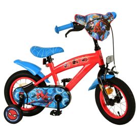 Bicicleta E&L Spiderman ND 12 inch, frana de mana pe roata fata, scaun si ghidon reglabil, spite metalice, roti gonflabile