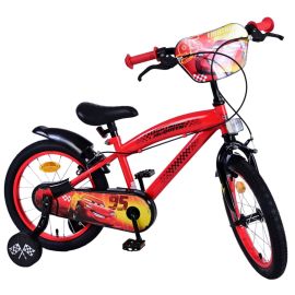 Bicicleta E&L Disney Cars 16 inch  ND, frana de mana pe ambele roti, scaun si ghidon reglabil, sticla de apa, spite metalice, roti gonflabile, stopuri reflectorizante
