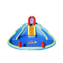 Saltea gonflabila Ocean, cu doua tobogane, tunuri cu apa si spatiu de catarat