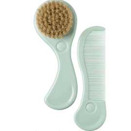 Perie si pieptan pentru bebelus ergonomic Swedish green Rotho-babydesign