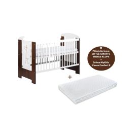 Patut Klups Little Giraffe Wenge + Saltea Confort II 12