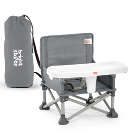 Bright Starts - Scaun de masa portabil Pop 'N Sit Grey