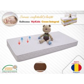 Saltea MyKids Fibra De Cocos Integral 120x60x10 Husa Microfibra Matlasata