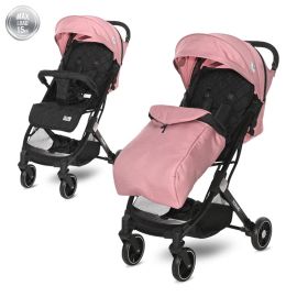 Carucior Fiorano, de la 0 luni pana la 3 ani, maxim 15 kg, pliere tip troller, husa de vreme rece, Roz Quartz