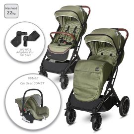 Carucior Storm, de la 0 luni pana la 4 ani, maxim 22 kg, cadru aluminiu, cos auto optional, Verde Loden