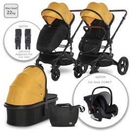 Carucior  Boston, de la 0 luni pana la 4 ani, maxim 22 kg, landou separat,  cadru din aluminiu, cos auto optional, Lemmon Curry