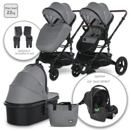 Carucior transformabil Boston, de la 0 luni pana la 22 kg, Dolphin Grey